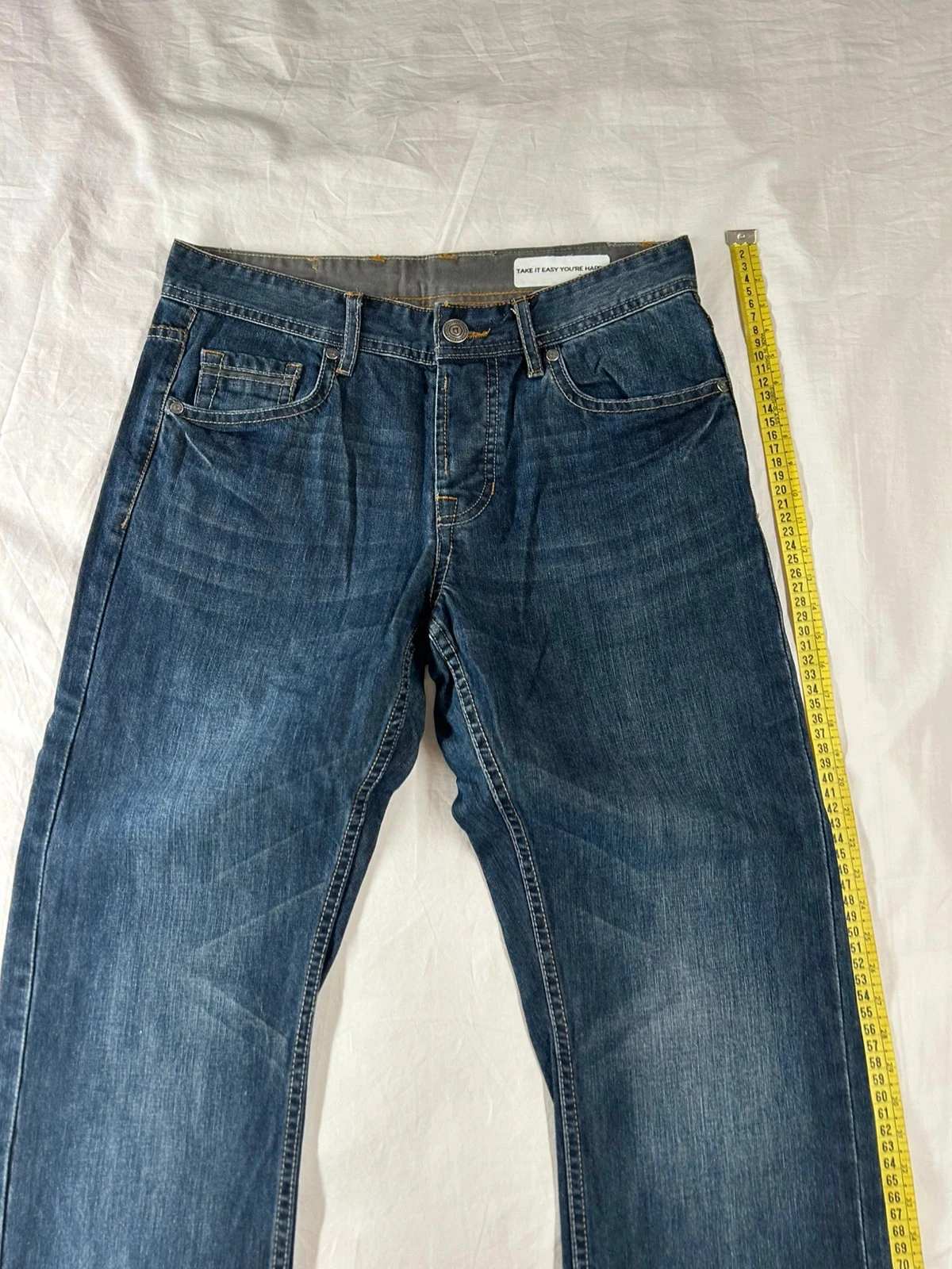 Jules navy blue straight cut jeans w26 l34 – photo 2